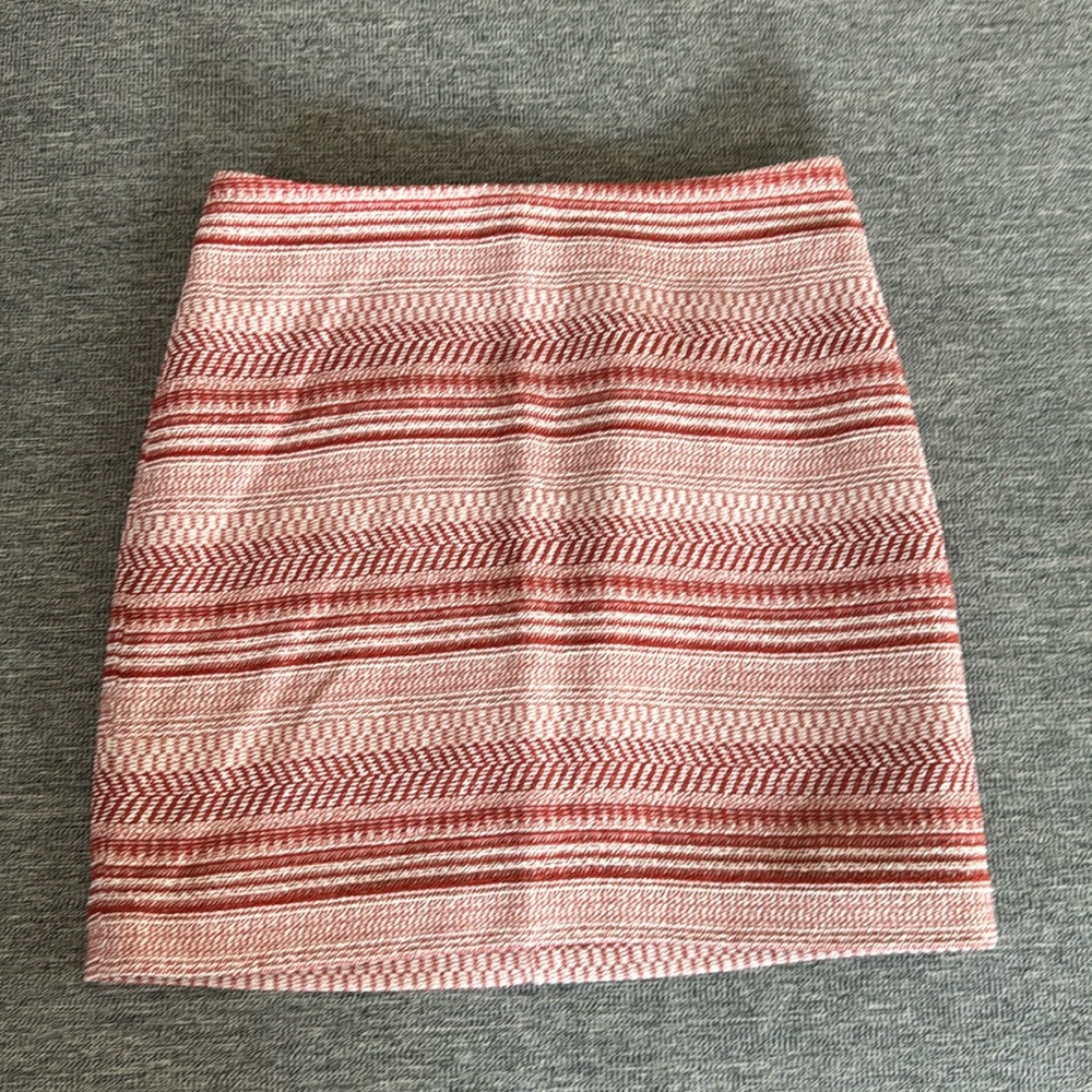 Red mini skirt
